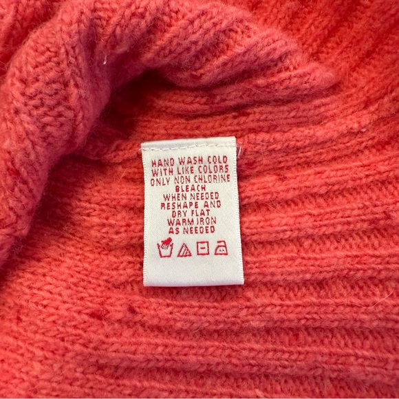 Nine & Company Coral Cable Knit Button Front Cardigan Wool Angora Women’s Medium - Picture 9 of 9